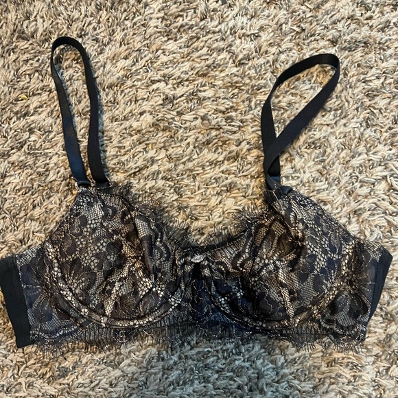 Sofia Vergara Intimates black lace bralette unlined size 34B - Picture 1 of 6